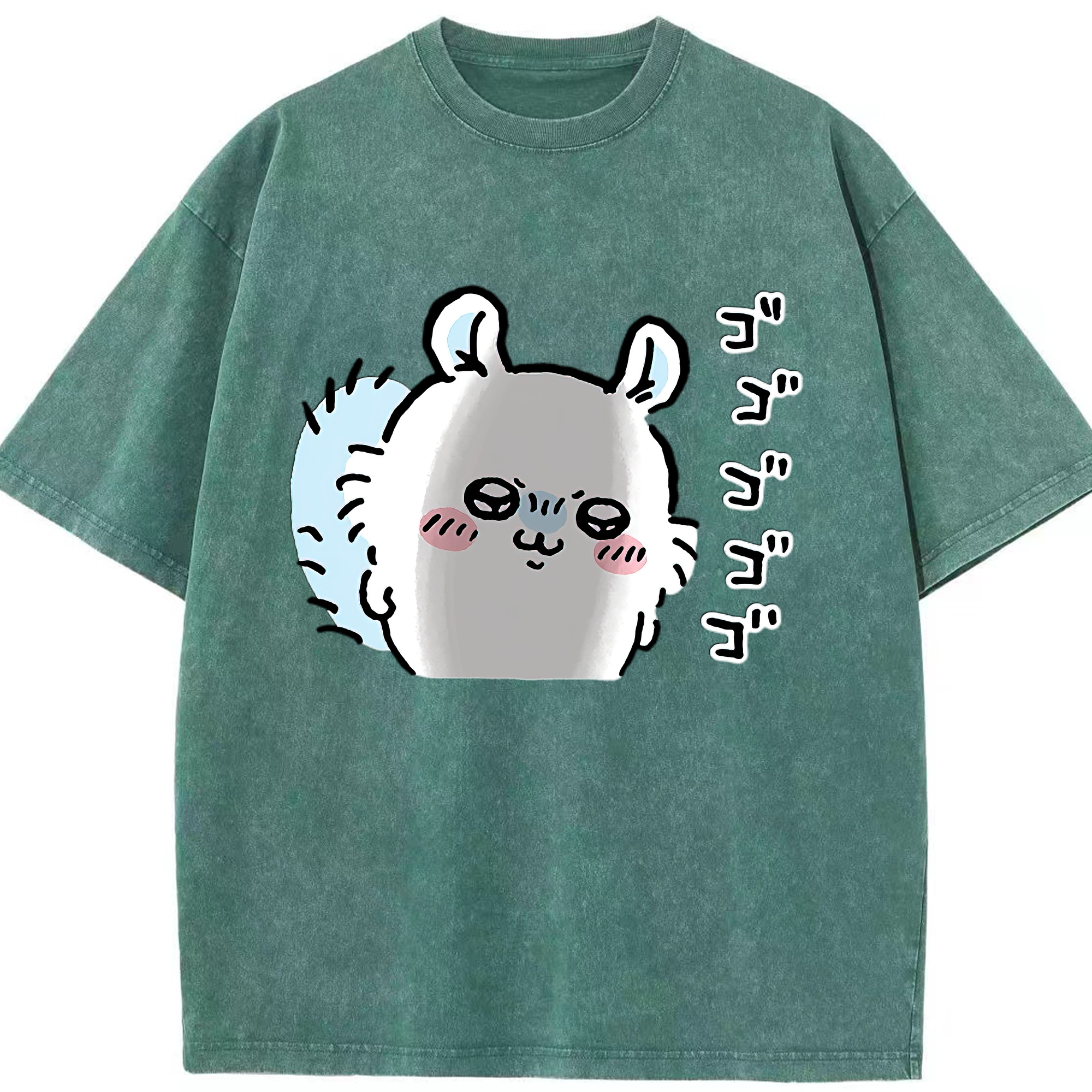 （画像用） ちいかわ モモンガ Chii-kawa Momonga 綿100% ヴィンテージ風 半袖Tシャツ（フロントプリント）